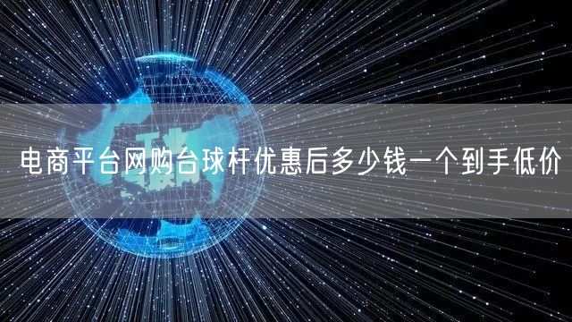 电商平台网购台球杆优惠后多少钱一个到手低价
